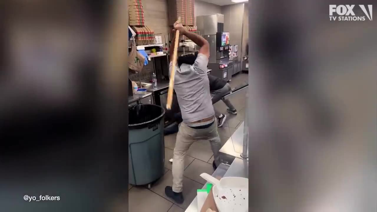 MUST SEE: California 7-Eleven workers beat robber with stick until suspect starts crying