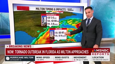 Tornado outbreak in Florida as hurricane approaches