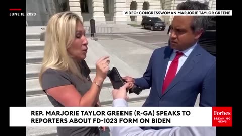Marjorie Taylor Greene Again Claims FBI's 1023 Form Alleges Biden Took Foreign Bribes
