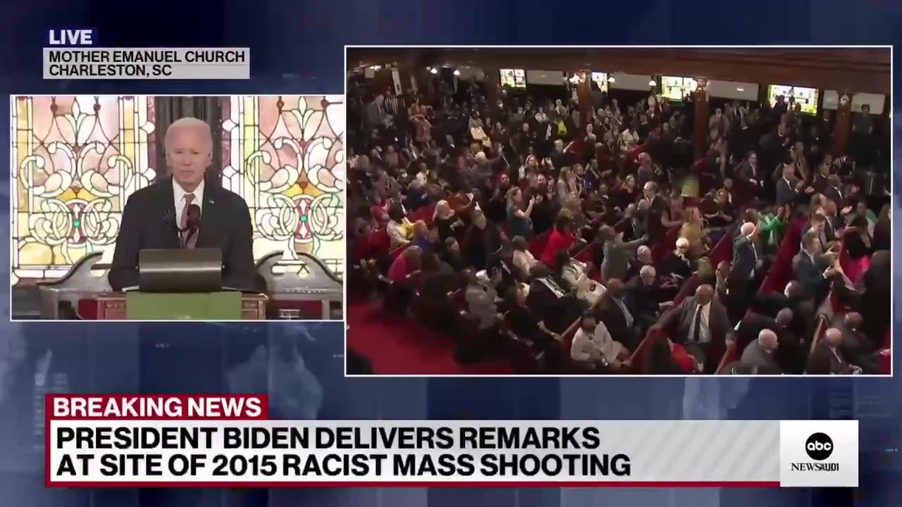 ◾ Genocide Joe was interrupted during a speech at church in Charleston