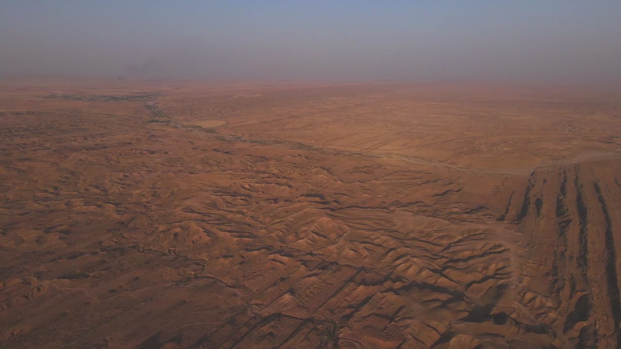 Drone footage of a desert