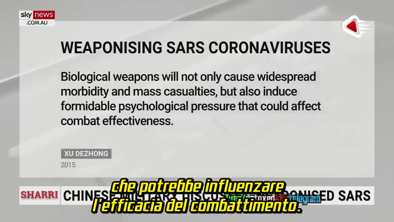 2015 - L’origine innaturale della SARS e nuove specie di virus artificiali come armi genetiche