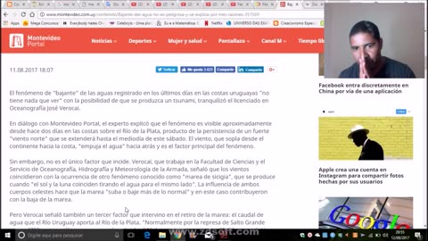 TERRA PLANA_ MAR RECUA NO URUGUAI E ALARMA A POPULAÇÃO