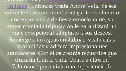 Consigue el mejor Alquiler de Veleros Servicios en Jesús