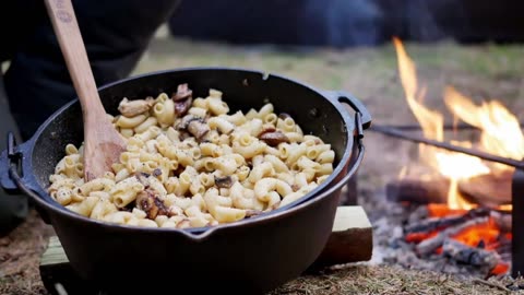 Outdoor grill pasta