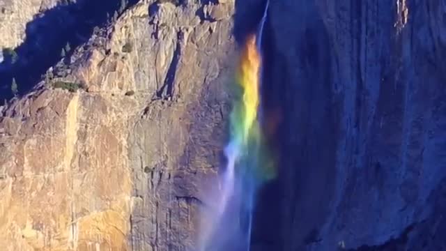 Rainbow Waterfall at Yosemite National Park