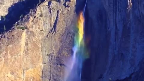 Rainbow Waterfall at Yosemite National Park