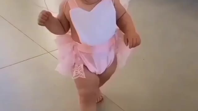 Cute baby as butterfly