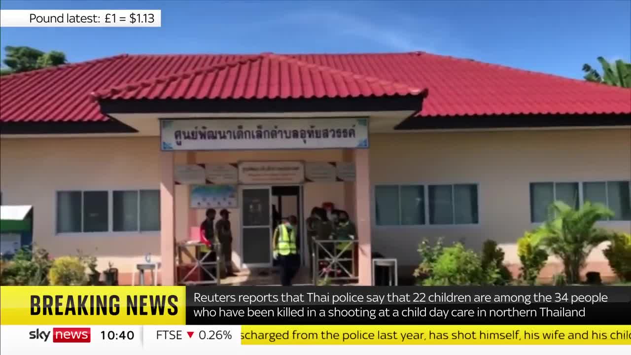 Gunman shoots dead 22 children in Thailand