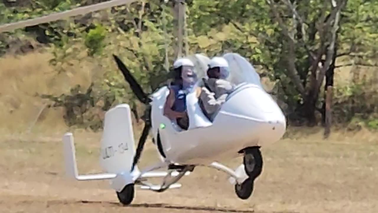 Dad's landing salute