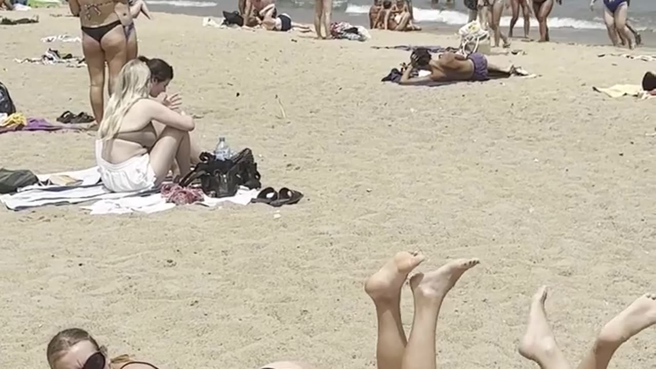 chilling at bercelona beach