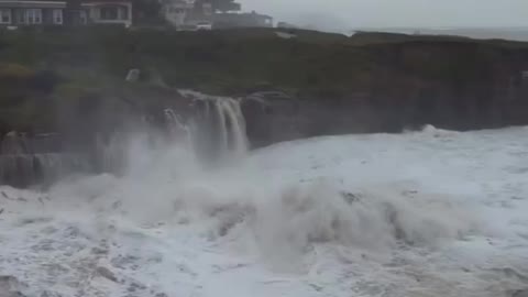 big waves in santa cruz