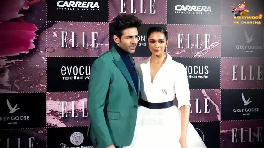 Deepika Padukone HUG Kartik Aaryan At Elle India Beauty Awards 2022