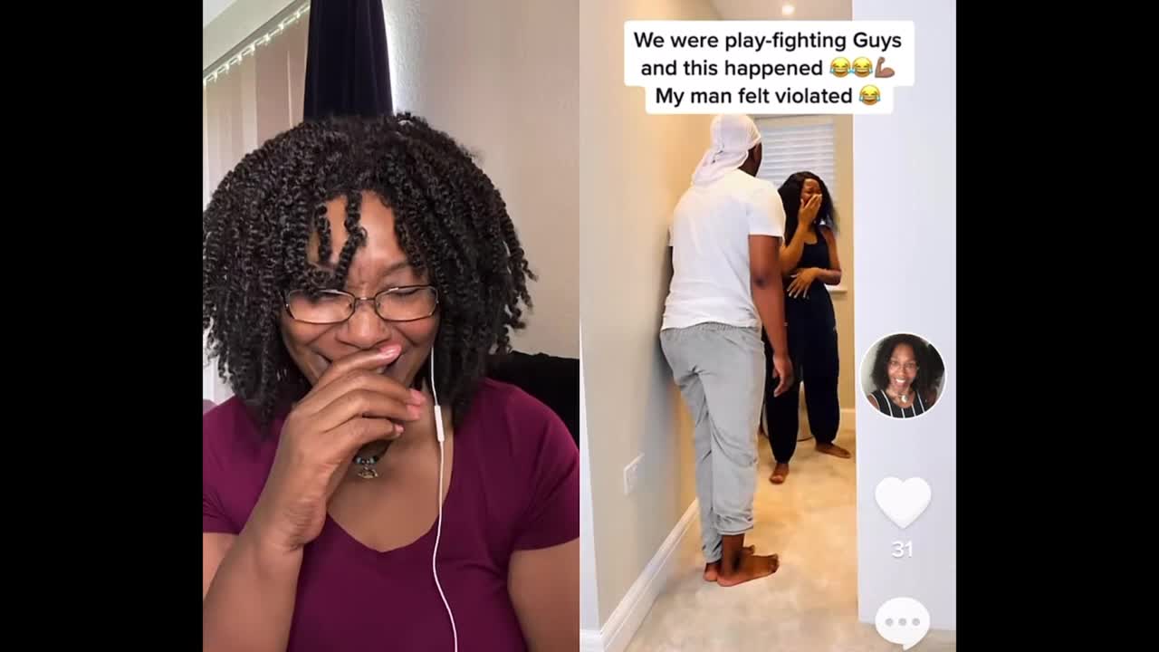 He wasn’t expecting her to grab him there!! MommaDee Reaction