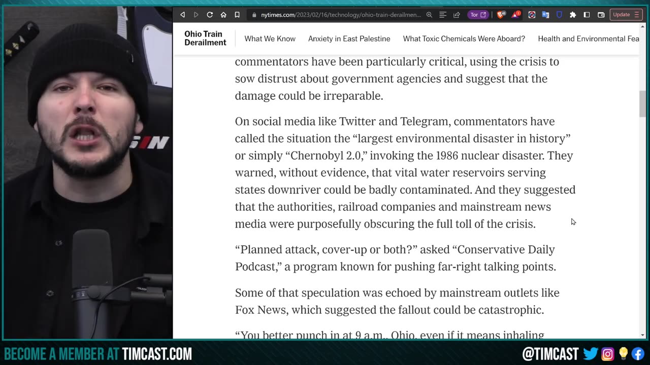 NYT Claims Youre FAR RIGHT For Not Trusting Biden Over Ohio Toxic Spill, CLAIMS ITS SAFE