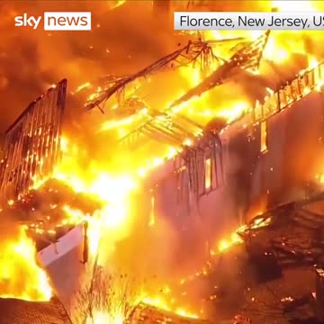 Massive blaze engulfs church complex in New Jersey, with no injuries reported - SKY NEWS