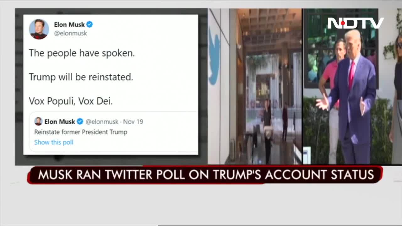 Donald Trump Back On Twitter After Elon Musk's Poll