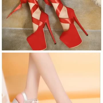 Long dress VS Short heels and nails