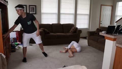 Passing Out While Working Out Prank On Boyfriend! *Cute Reaction*