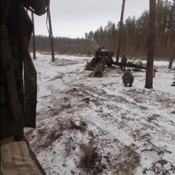 Ukrainian Artillery Brigade at Work