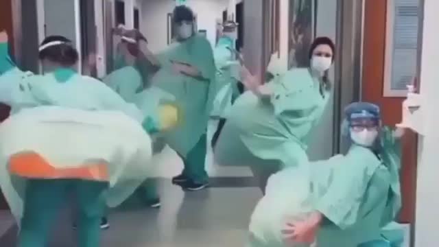 Doctor staff dancing