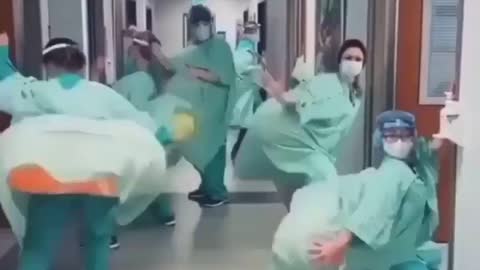 Doctor staff dancing