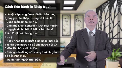 Bài 19. CÁCH TIẾN HÀNH LỄ NHẬP TRẠCH PHẦN 2