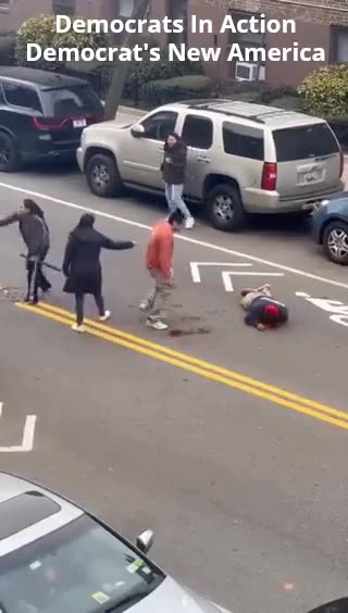 Violent Bat And Knife Attack On Victim In Street