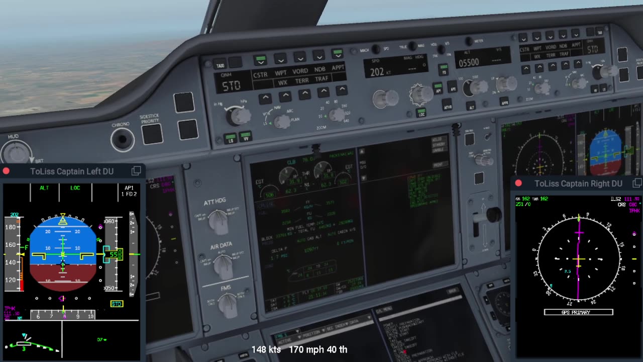 the Airbus 350 Test - Xplane 11.55 - Tucson to Phoenix -