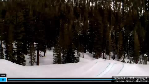 Slopestyle run at the USCSA Nationals at Mammoth Mountain 2023