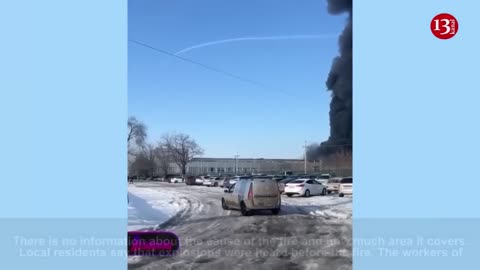 An explosion and a fire occurred at a plant in the Rostov region of Russia - image of the fire