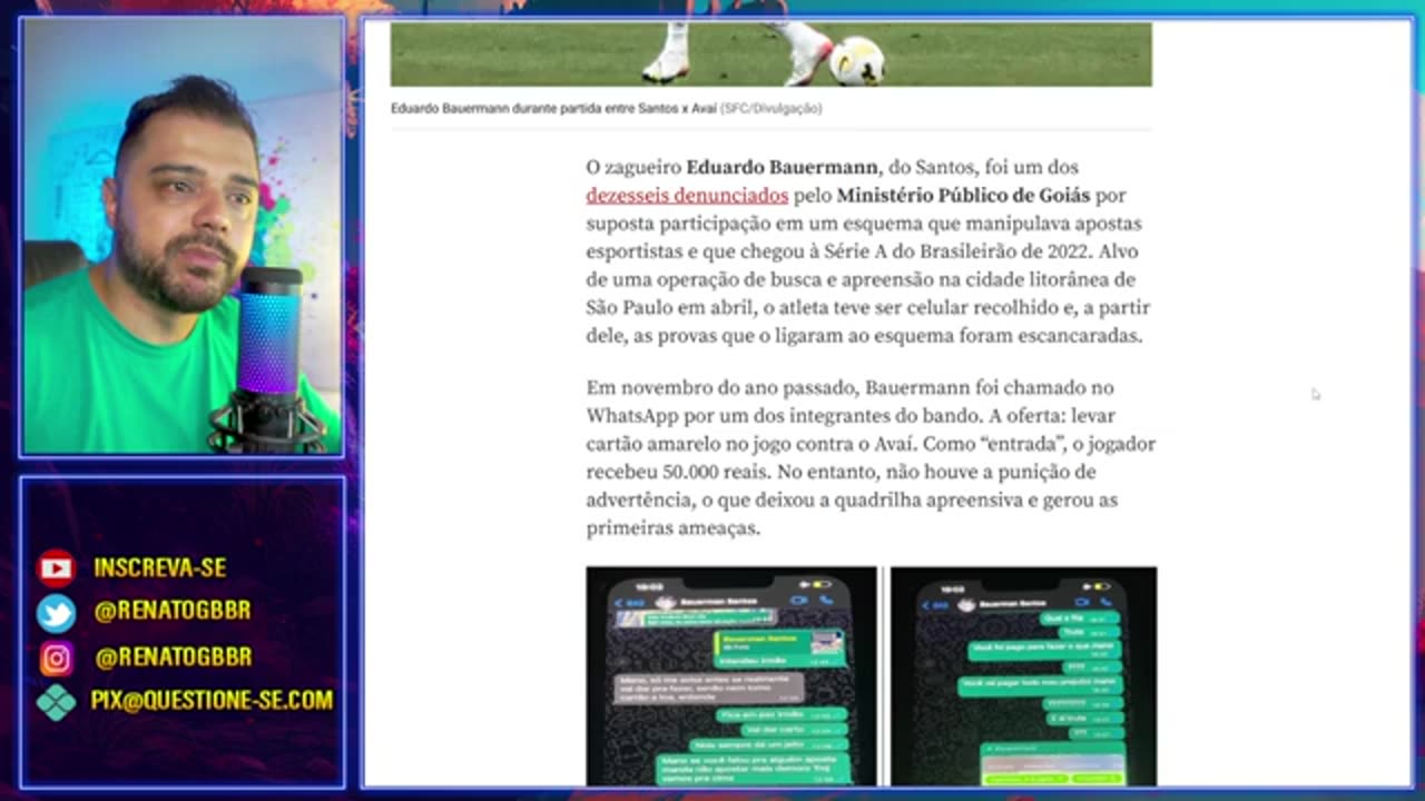 Futebol Corrupção gigantesca descoberta. O Brasil não é para amadores! Vai muita gente pra cadeia!