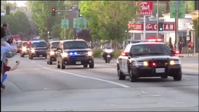 Obama * Motorcrade Arrives Florida for Biden