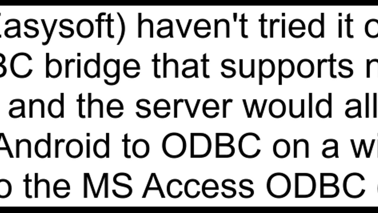 How to make an ODBC connection in Android