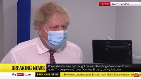 Mask-wearing UK PM Boris Johnson claims "nobody told me"