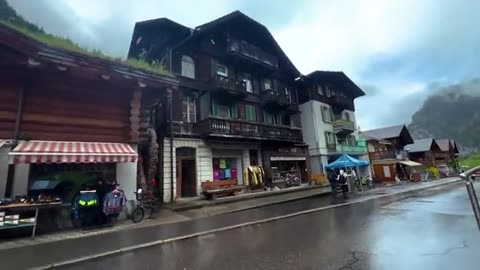 Lauterbrunnen 4K Rainy - Switzerland