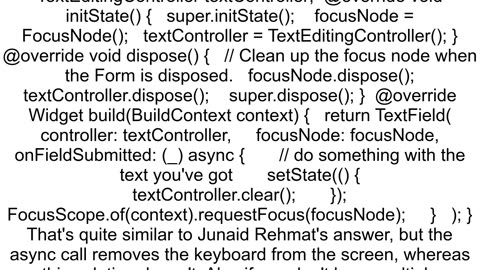 How to Clear Textfield and get back Focus to same Textfield controller on its own OnChange event in