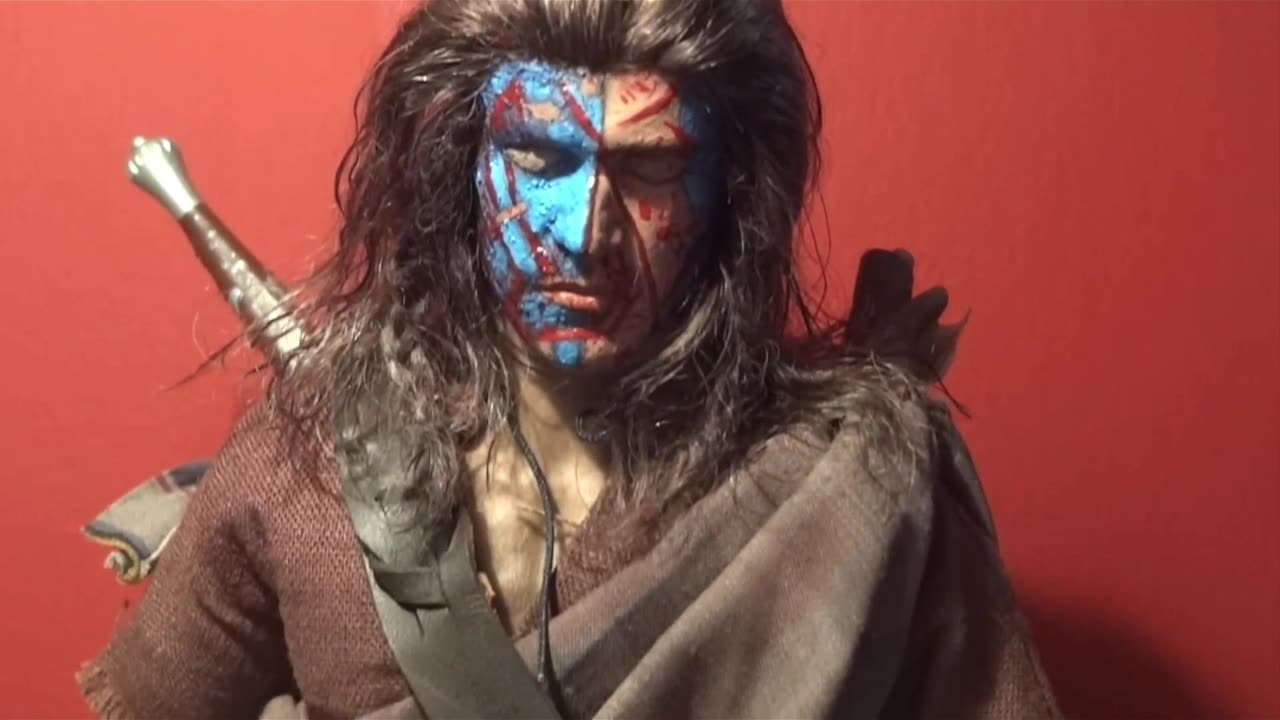 1/6 scale custom action figure William Wallace Battle Damaged Braveheart Mel Gibson head sculpt