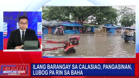 Ilang barangay sa Calasiao, Pangasinan, lubog pa rin sa baha dahil sa nagdaang Bagyong Egay