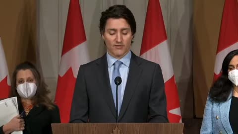 Trudeau talking about the Russia/Ukraine situation