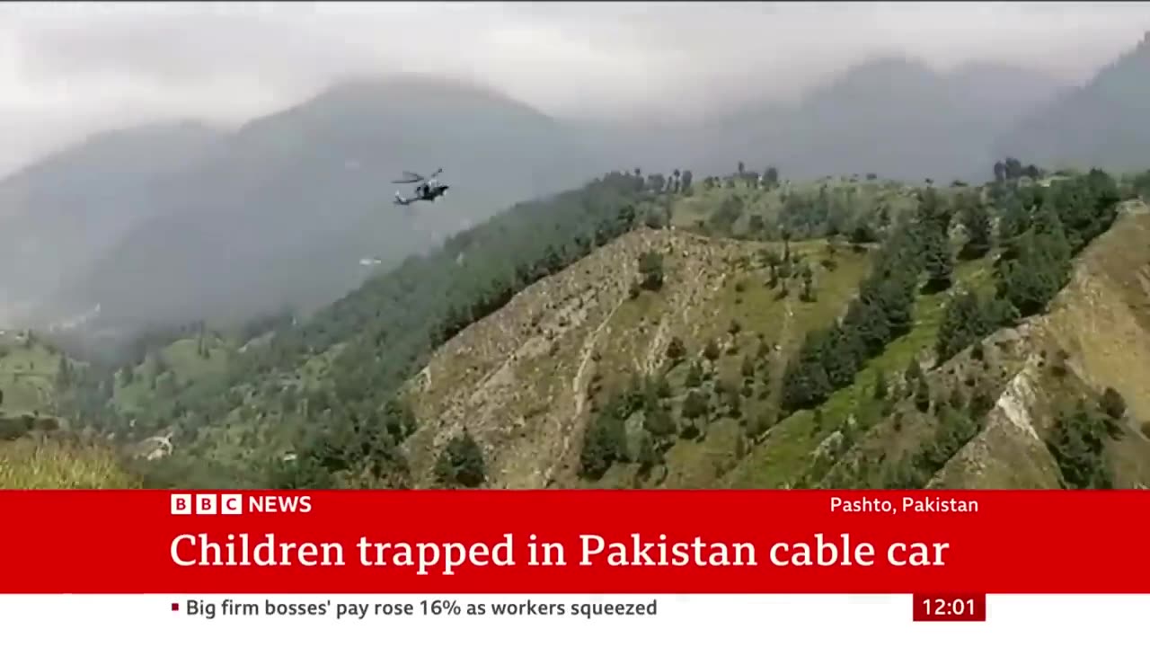 Pakistan Cable Car Rescue Under Way for Eight People Trapped