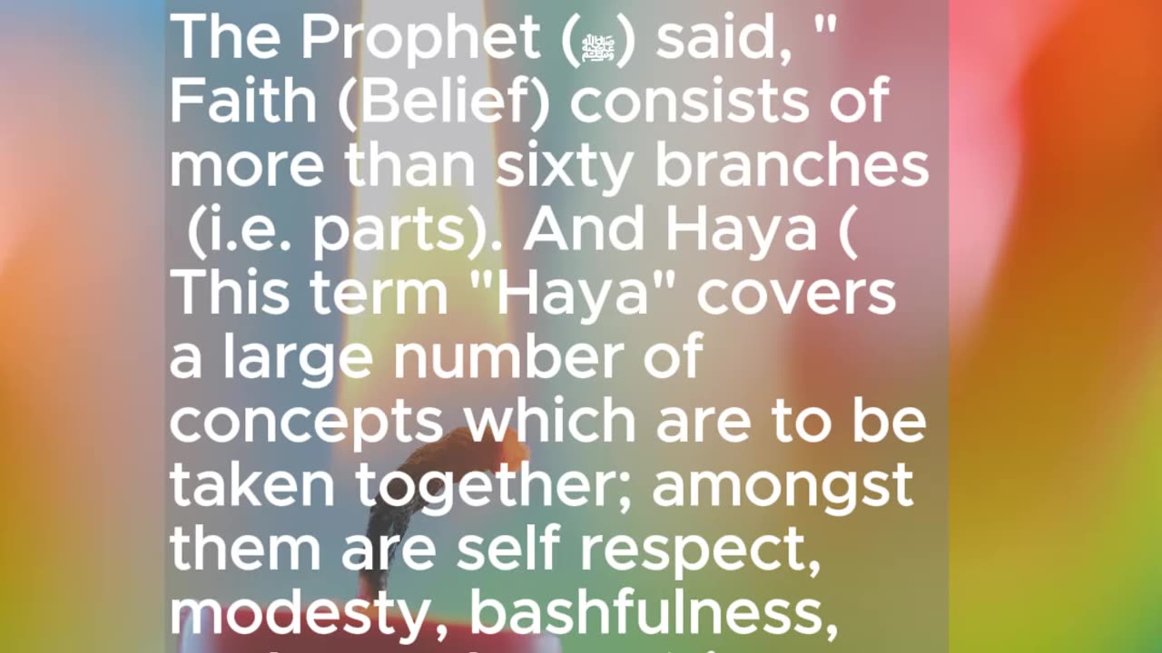 Branches of faith | sahih bukhari 9