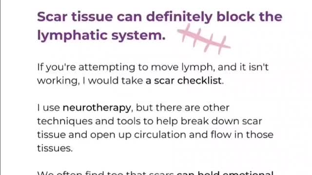 Scars and Lymphatic flow