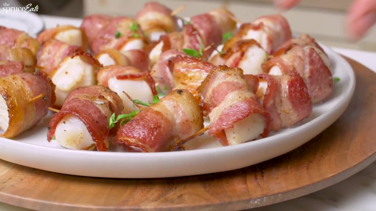 Bacon wrapped scallops