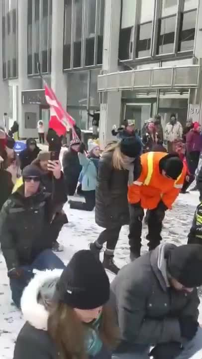 Protesters Together in Prayers