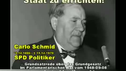 Carlo Schmid Teile seine Rede zur BRD-Gründung