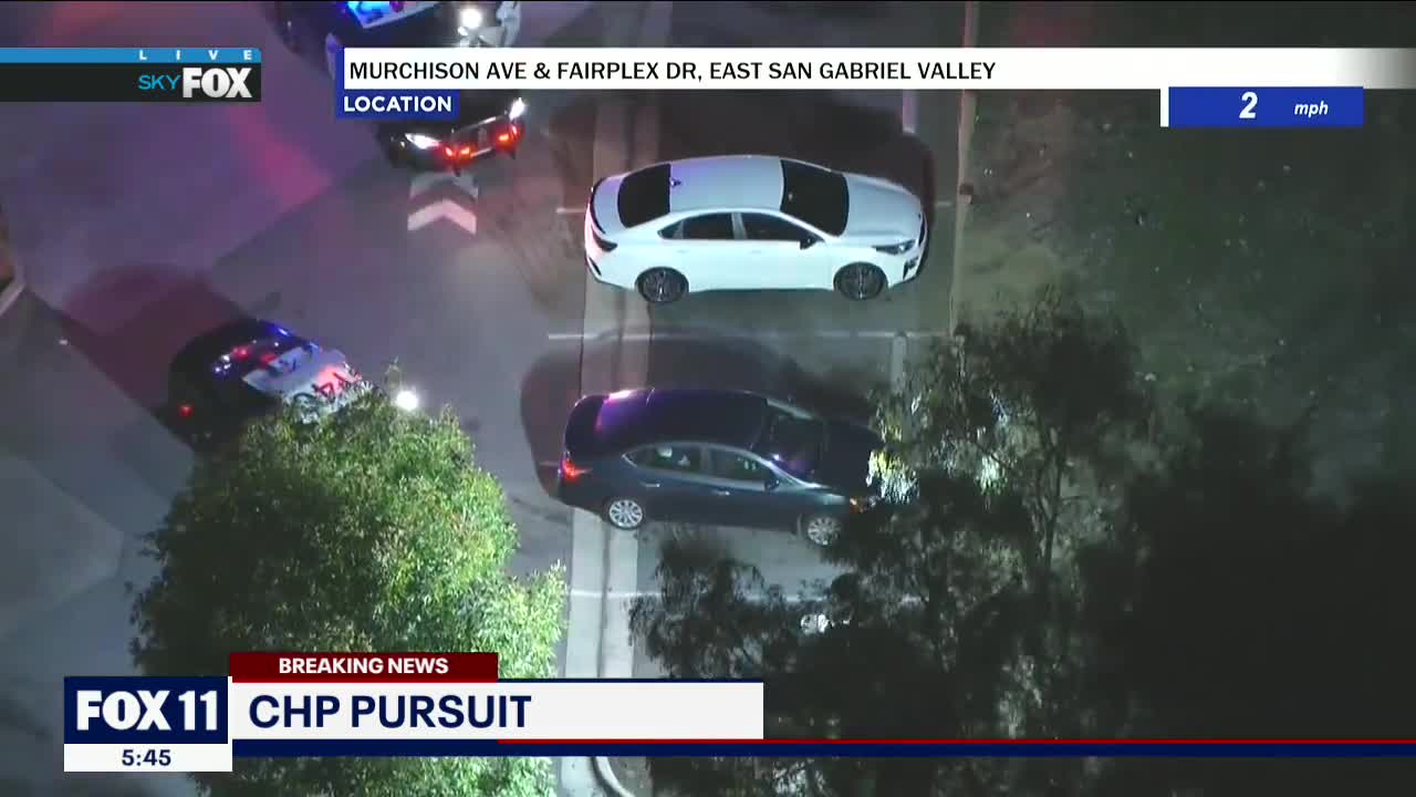 Suspect surrenders to officers after chase in San Gabriel Valley