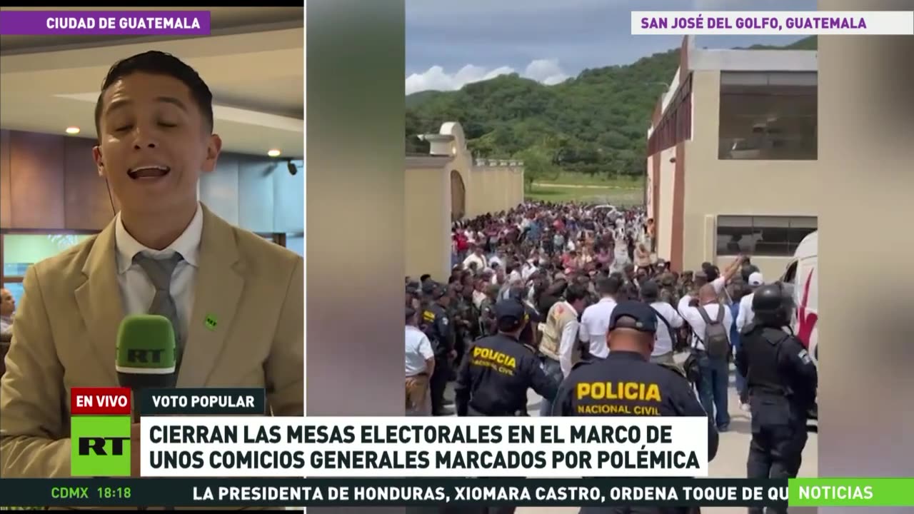 Cierran los colegios electorales en Guatemala