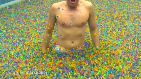 63.25 MILLION Orbeez in a pool- Do you sink or float-