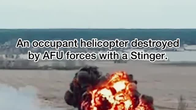 Helicopter with Russian occupants